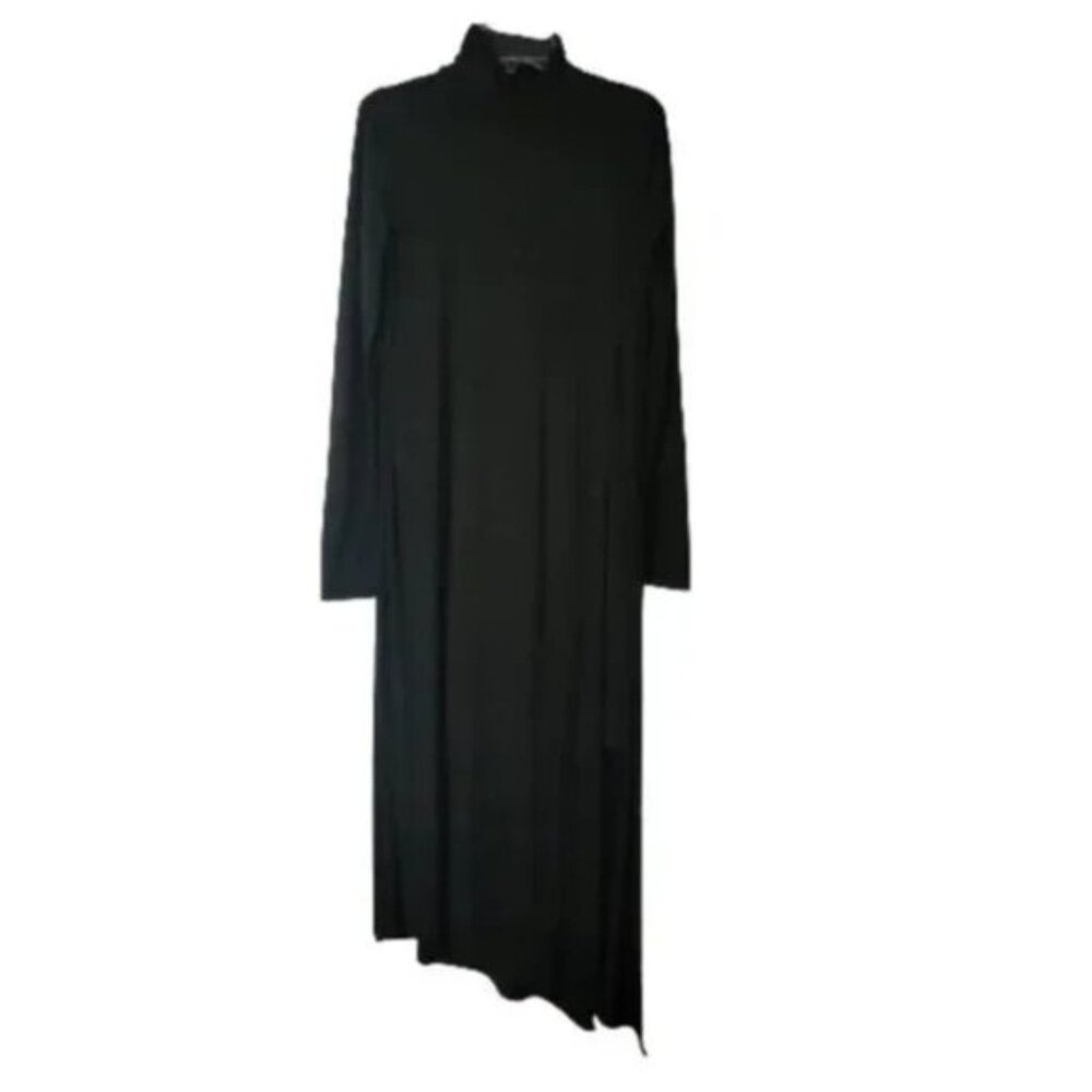 BCBG MaxAzria Kabrina Asymmetric Hem Long Sleeve Midi Dress Womens Evening Wear - Picture 5 of 8